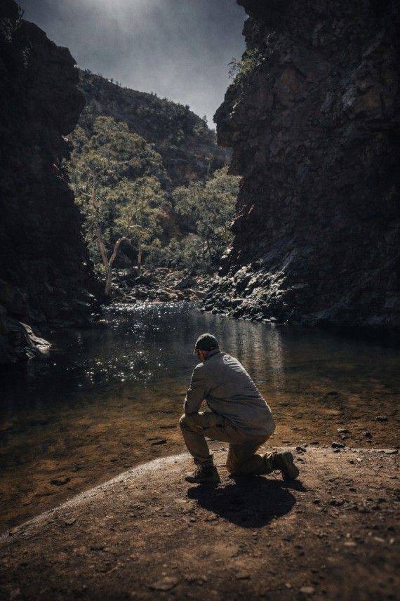 Billy at waterfall